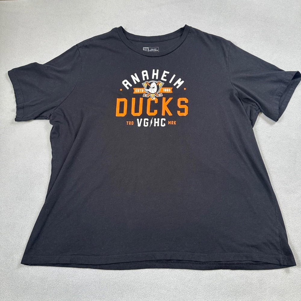 Violent Gentlemen Anaheim Ducks Black Graphic T-Shirt Mens 3X VGHC Hockey Tee